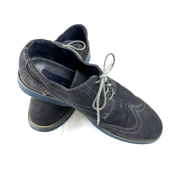 Josef Abboud Gray Grey Suede Oxford Shoe Size 12 - Picture 7 of 9
